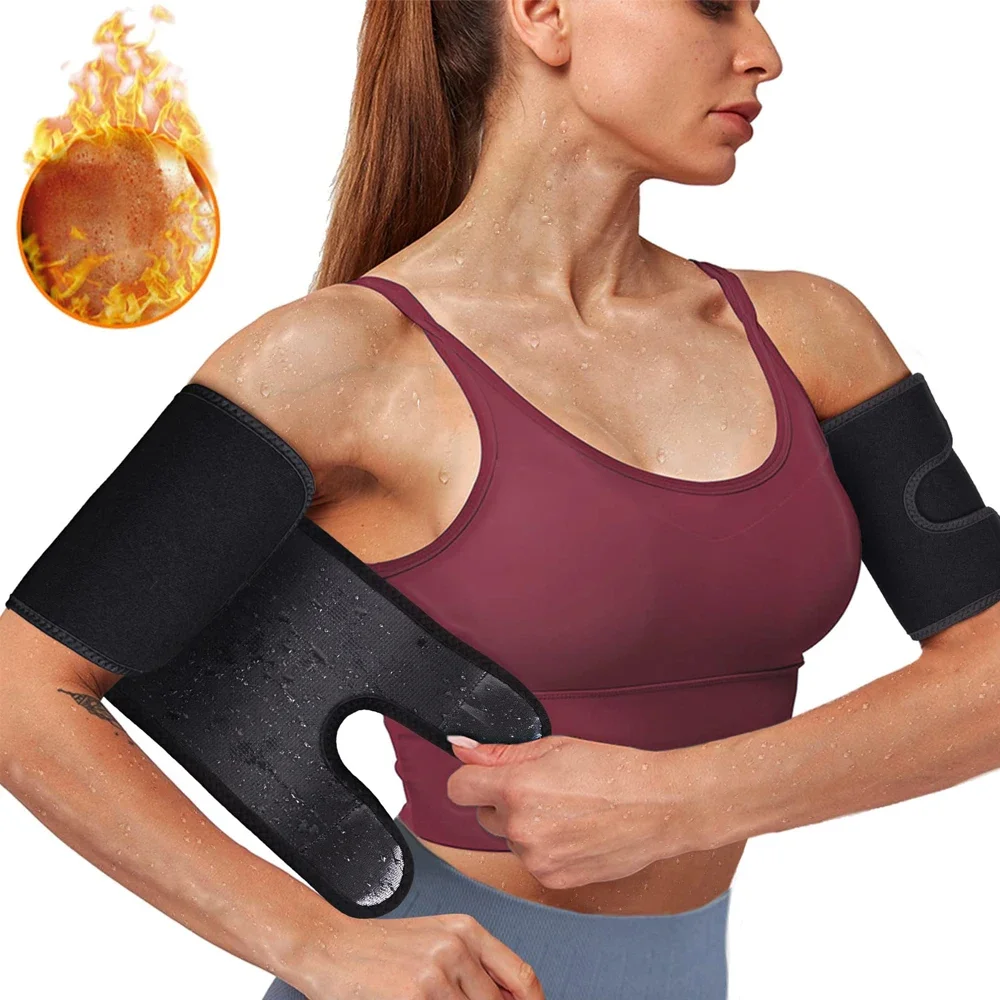 1 PCS Professional Sauna Arm Trimmers Band for Women Men Sweat Arm Shaper Slimming Double Adjustable Arm Trainer Home Gym Office