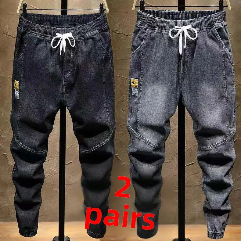 

Men's Loose Fit Casual Workwear Jeans Durable Cotton Denim Summer Comfortable Construction Site Trousers Harajuku Style Loose...