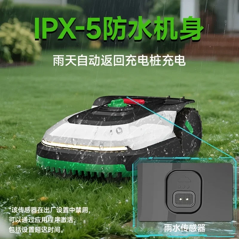 Robô de corte de grama inteligente, cortador de grama com bateria de lítio