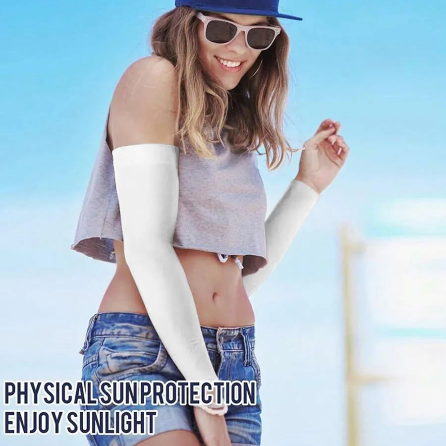 3 أزواج من قفازات الصيف للحماية من أشعة الشمس للرجال والنساء، قفازات ذراع مرنة قابلة للتنفس من الحرير الجليدي لركوب الدراجات في الهواء الطلق والقيادة