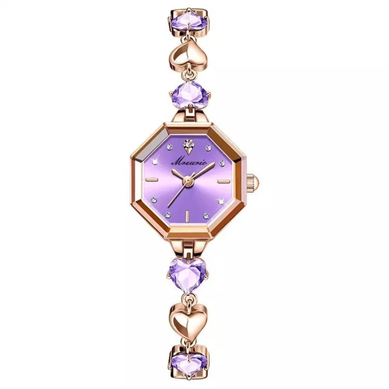 

Женские часы-браслет, легкие роскошные ювелирные изделия, кварцевые часы с любовью, простые часы