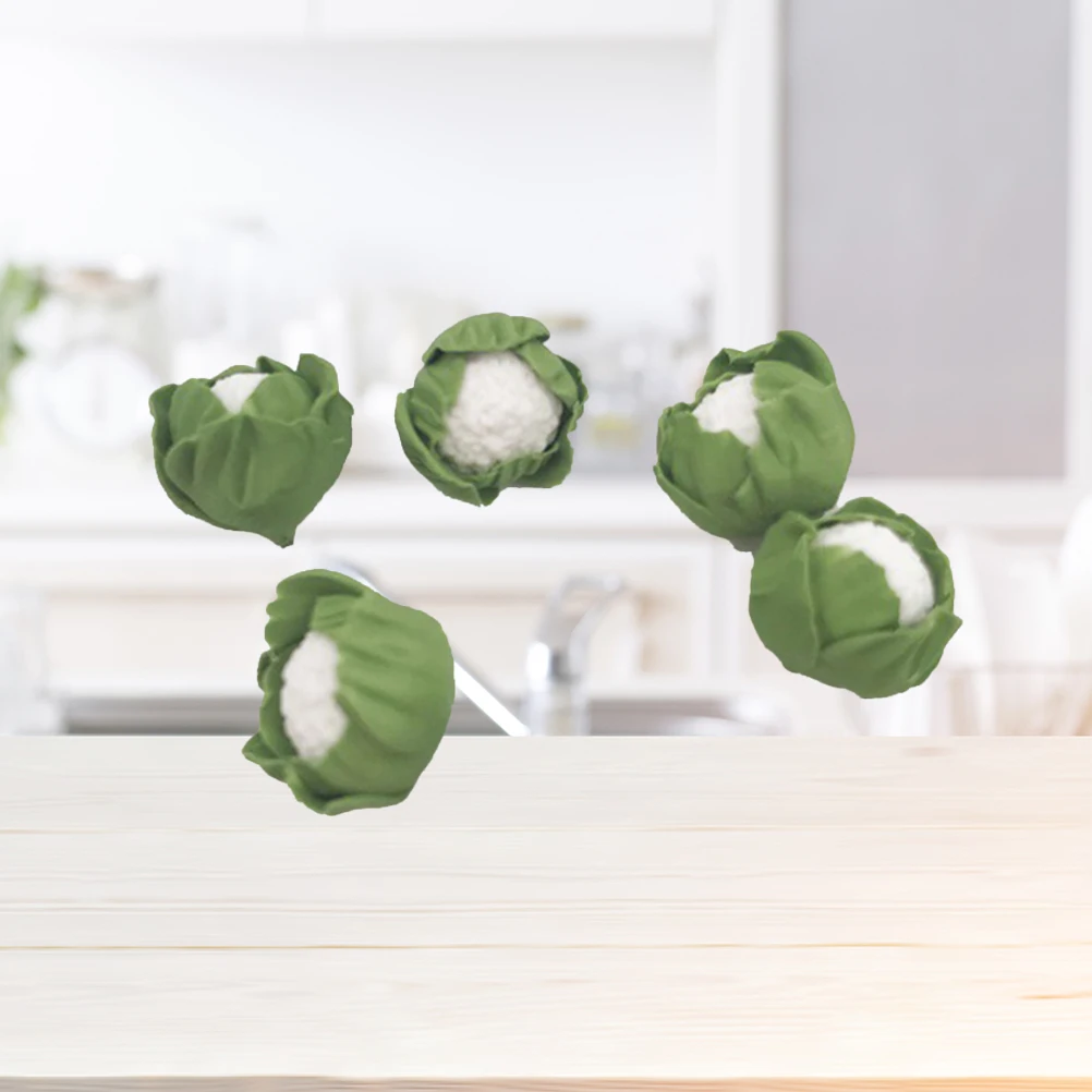 

Simulated Green Cabbage Fake Cauliflower Simulation Clay Vegetables Mini Chinese