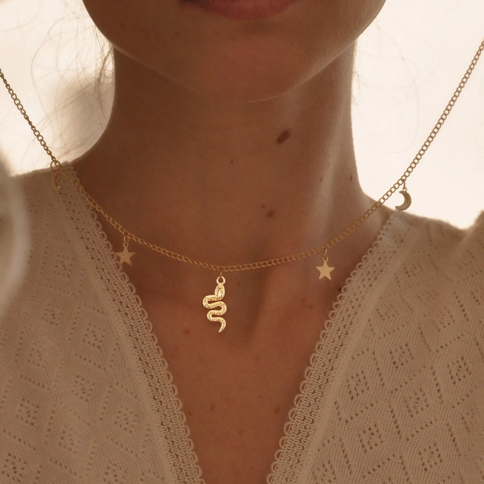 

5Pcs Snake Pendant Jewelry Charms Lightweight DIY Accessories for Necklace Earrings Bracelet Keychain Jewelry Making