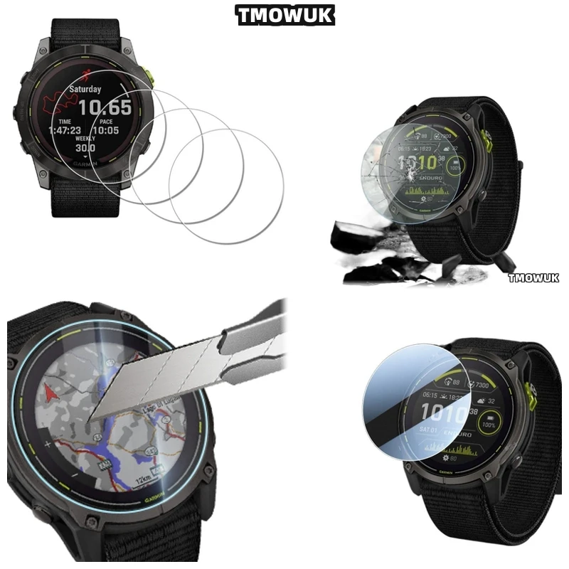 

​​For Garmin Enduro 2 3 Enduro2 Enduro3 Crystal Screen Protector - Shatterproof 9H Hardness Tempered Glass​​