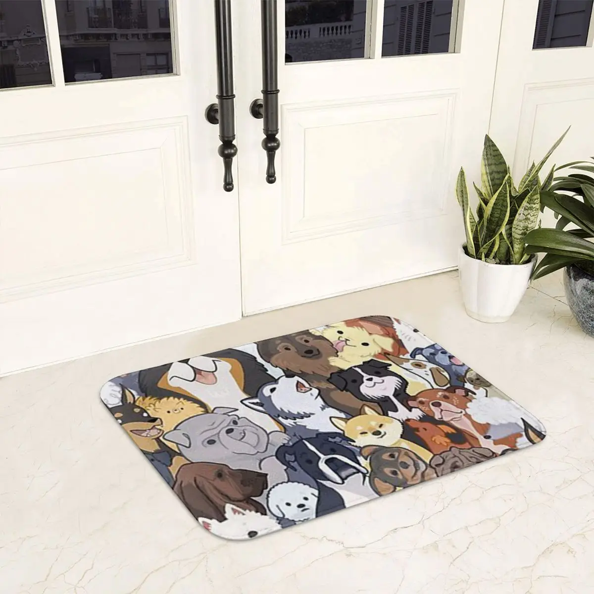 Pupper Party Doormat Anti-skid Super Absorbent Bathroom Floor Mats Home Entrance Rugs Kitchen Bedroom Carpet Hallway Footpad