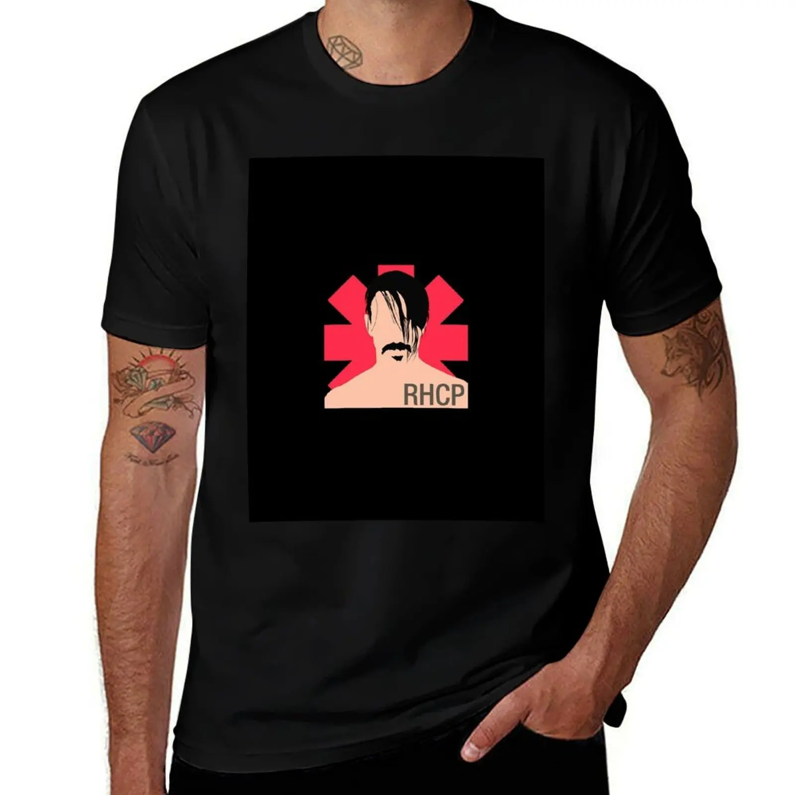 Ilustración de Anthony Kiedis T-Shirt Large Size Basic Casual T-Shirt
