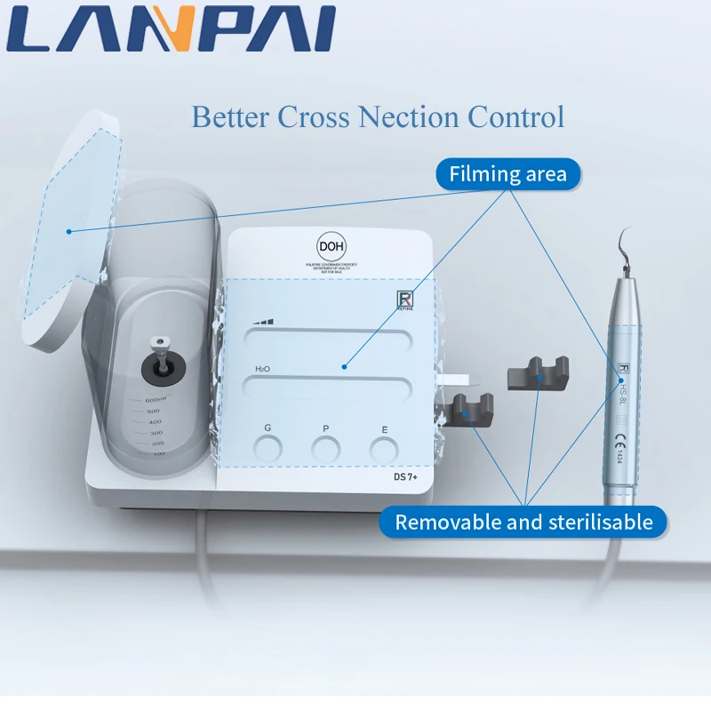 Lanpai Dental Ultrasonic Scaler Multi-Function Scaler For Cleaning Teeth Ds7+ Setelec Adaptation With Free Work Tips And Light