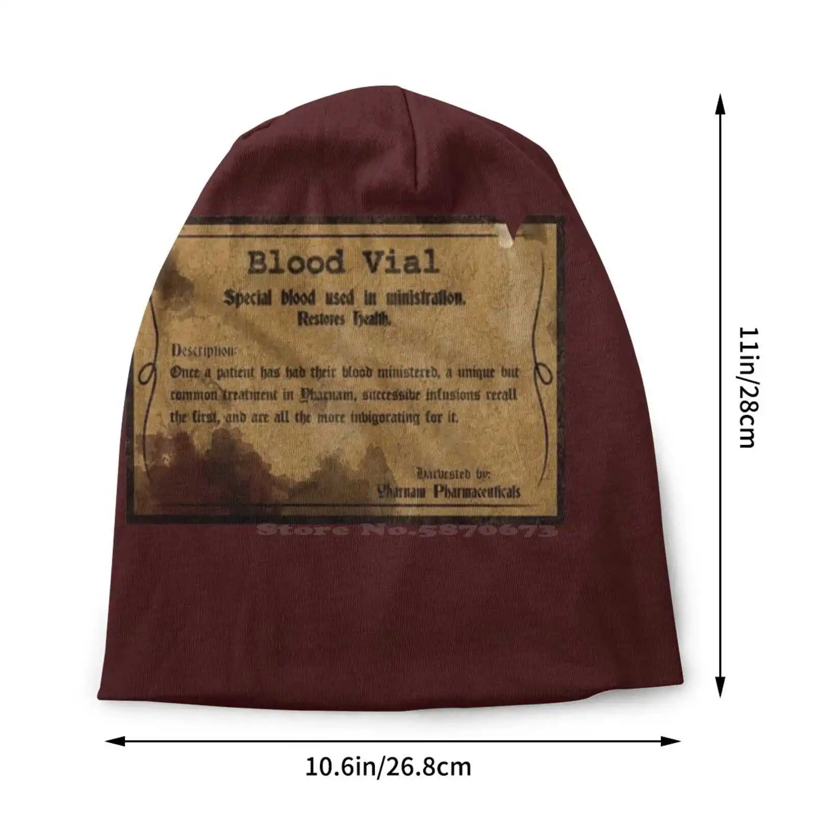 Blood Vial-Bloodborne Knitted Hat Warm Beanie Outdoor Caps Popular100 Bloodborne Dark Souls Beer Logo Stamp Tuborg