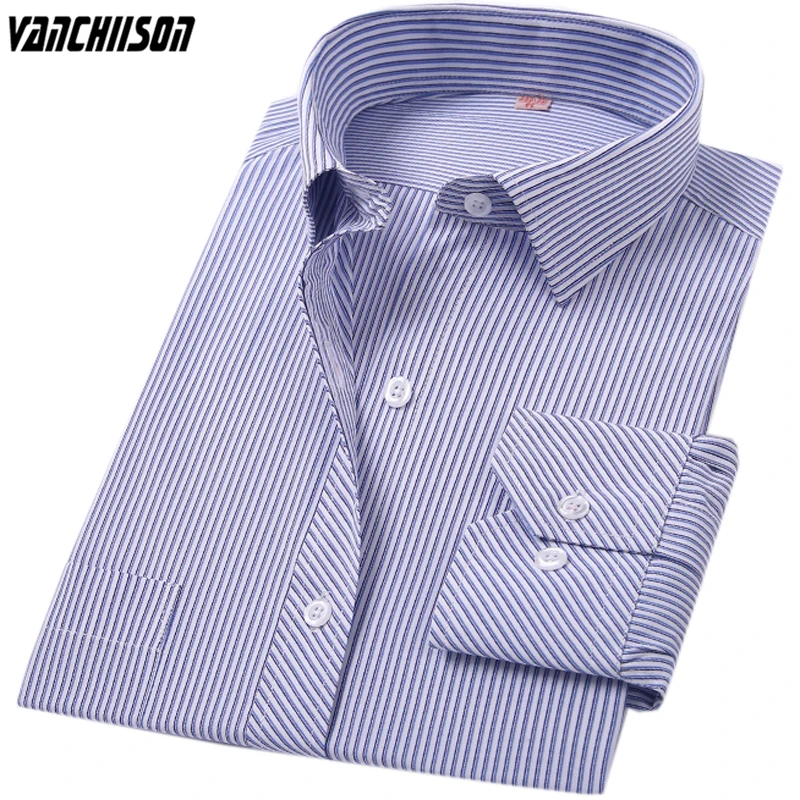 

Male Brand Shirt for Spring Summer Plus Size 5XL 6XL 7XL 8XL 9XL 100kg 135KG Big Men Giant Stripes Blue Office Fashion 00496