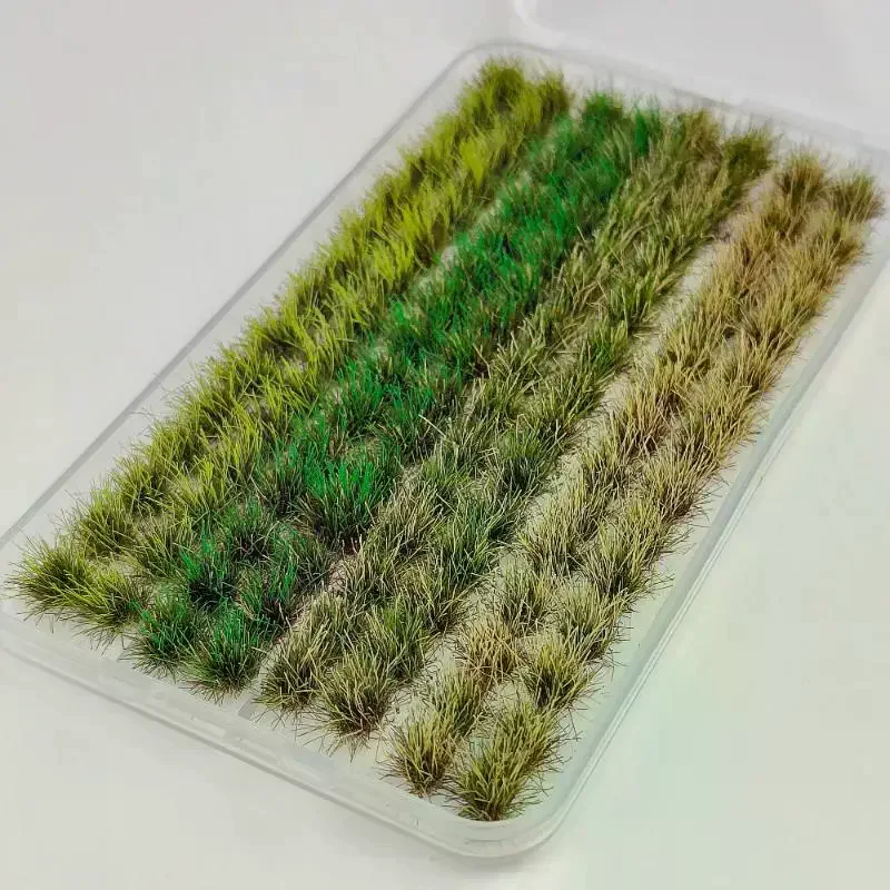

120Pcs/box Miniature Vegetation Materials DIY Railway Sand Table Lawn Layout Kit 8mm Grass Cluster Scene Model Diorama Accessory