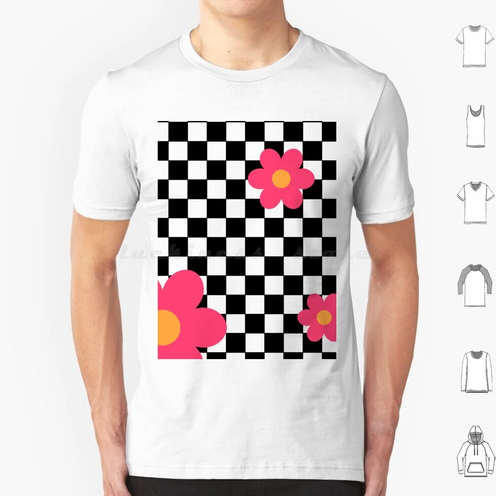 تي شيرت ريترو على شكل زهور الشطرنج مقاس كبير 100% قطن مود إحياء 60s Mod Ska Reggae Rnb Jam Who My Generation #1