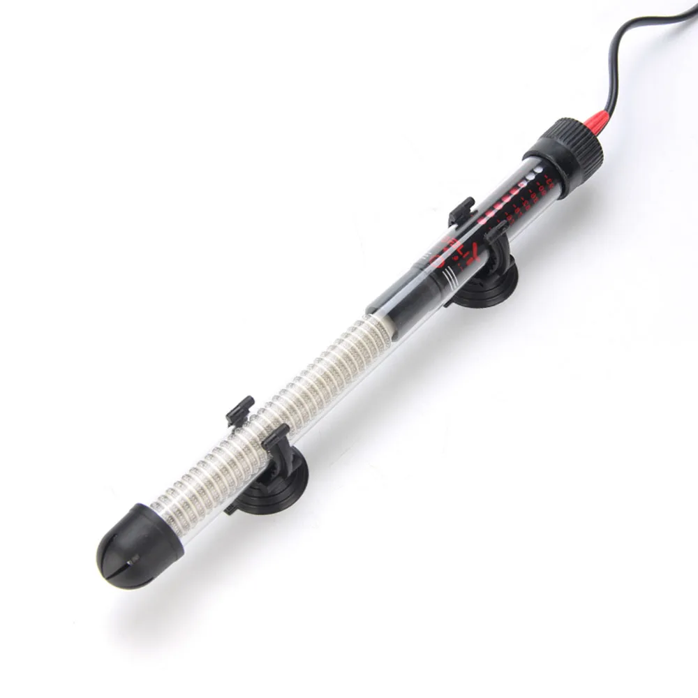 110v-240v Adjustable Temperature Thermostat Heater Rod 25W/ 50W/ 100W/ 200W/ 300W Submersible Aquarium Fish Tank Water Heat New