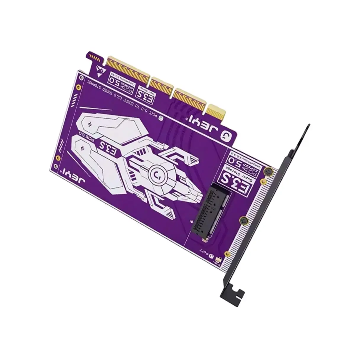 ▶○【On Sale】 PCIe5.0 to EDSFF E3.S Adapter Card 128Gbps NVMe SSD Expansion Card Supports X4/X8/X16 Slots for Desktop