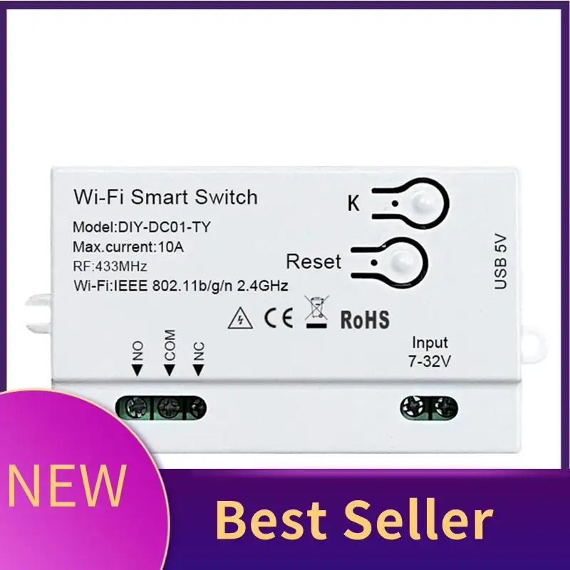 

M07K-Tuya Wi-Fi умный переключатель DIY таймер 1CH 7-32 В USB 5 В 2,4G Wi-Fi Smartlife модуль домашней автоматизации для Alexa Google Home IFTT