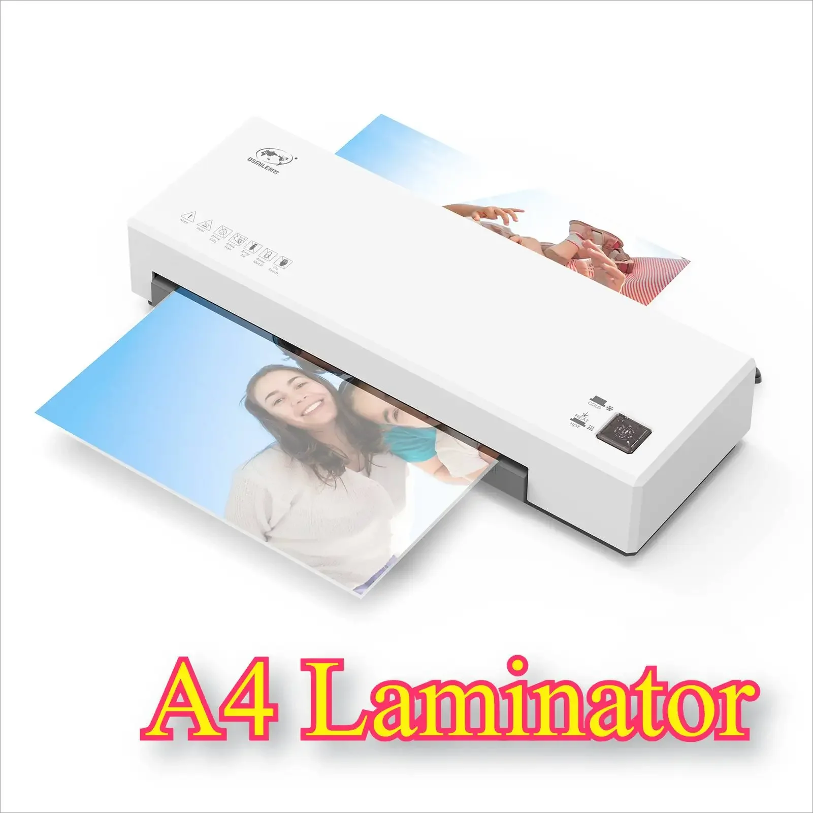 

A4 Laminator Machine Hot and Cold Plasticizer Lamination 2 Roller System 9 inches Width Laminator for A4 A5 A6 Laminating Pouch