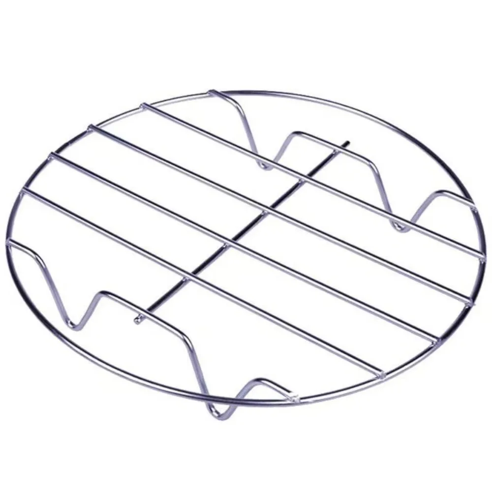 Langlebig Edelstahl Air Fryer Backen Rack Runde Ofen Grill Racks Dampfer Rack Kochen Backen Topf Stehen Air Fryer Zubehör