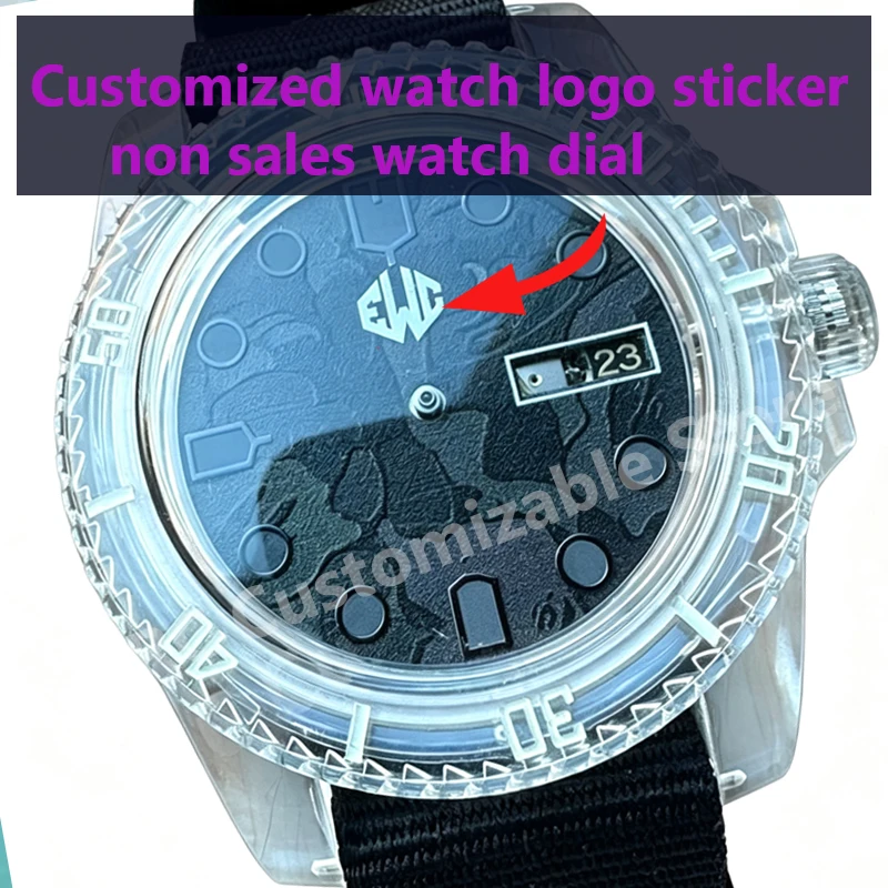 Customized Watch Logo Mini Brand Personalized Metal Label Trademark Name Customized NH35 Logo Gold Silver Black Self Adhesive