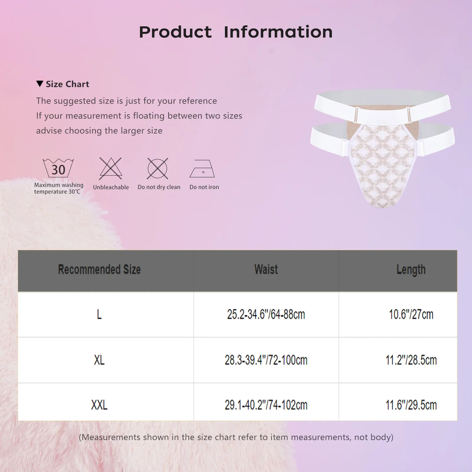 Women's Uterine Prolapsing and Shedding Prevent Funtional Boyshorts Female Crotch Cloth Underwear Lingerie with Support Belt view 5