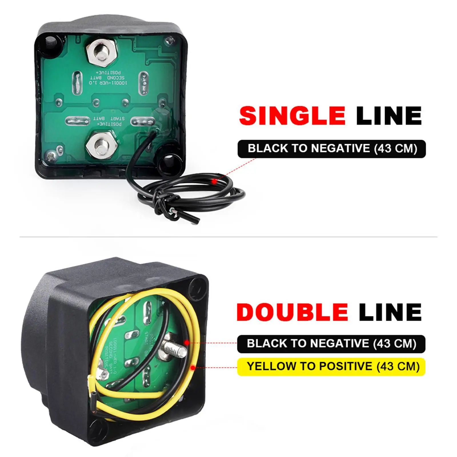 

12V Smart Dual Battery Isolator Battery Protector Fit for ATV UTV Trucks