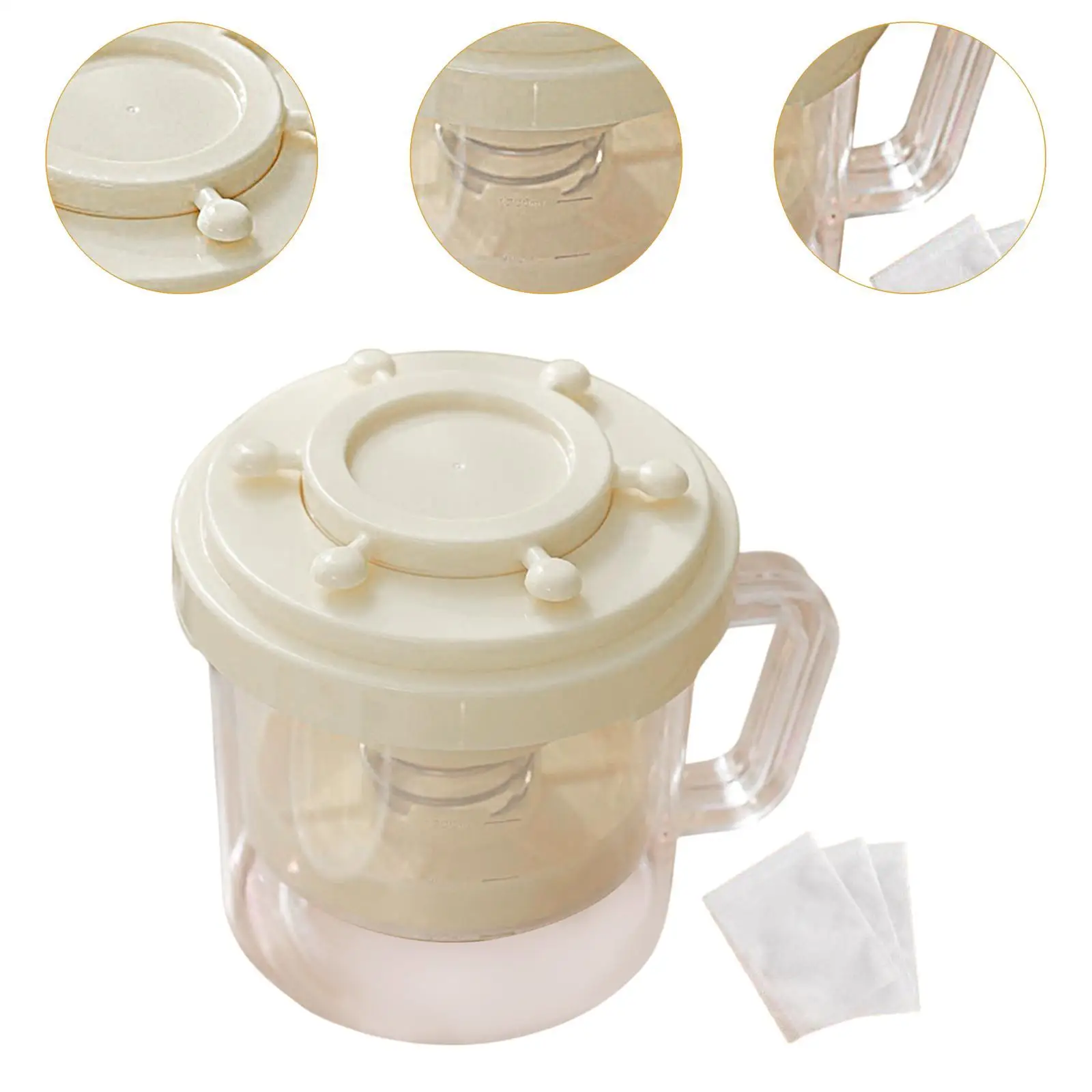 Colador de yogur griego, colador de malla fina, fabricante de queso, fácil de usar, separador de suero doméstico, gabinete, refrigerador, yogurtera