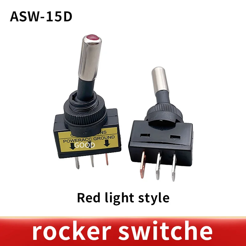 1PCS ASW-15D 12V 20A Car Auto LED Light Toggle Rocker Switch 3Pin SPST ON/OFF Sales for vehicles