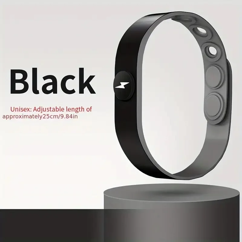 Braccialetto sportivo antistatico con anello intelligente anionico Rimozione elettrostatica wireless in silicone per il corpo umano con comodo cinturino da polso