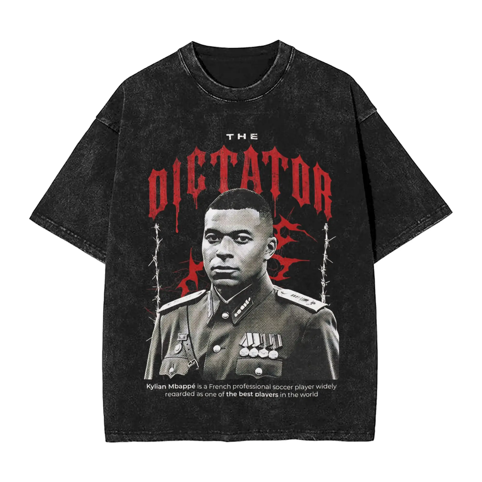 M-Mbappes Meme  T Shirts Washed Cotton Oversize T-Shirt Soccer  Vintage Men Women Tops Streetwear Printed Tee Shirt