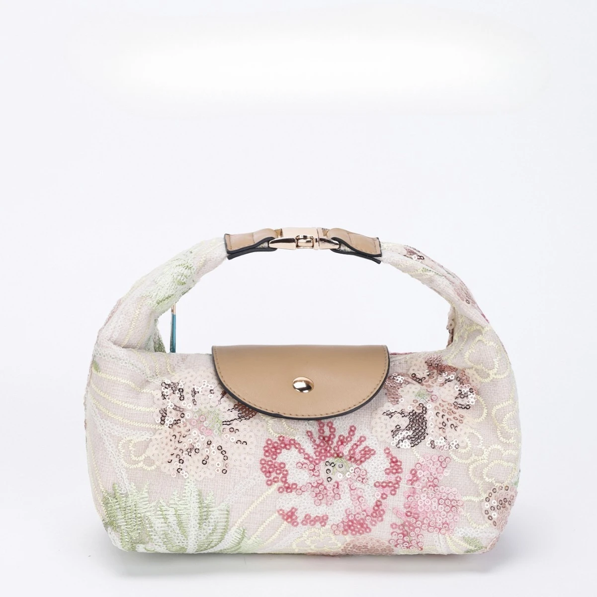 

Французская ретро-сумка с цветочной вышивкой, женская сумка большой вместимости, дизайнерская сумка для повседневного использования, стильная женская сумка.