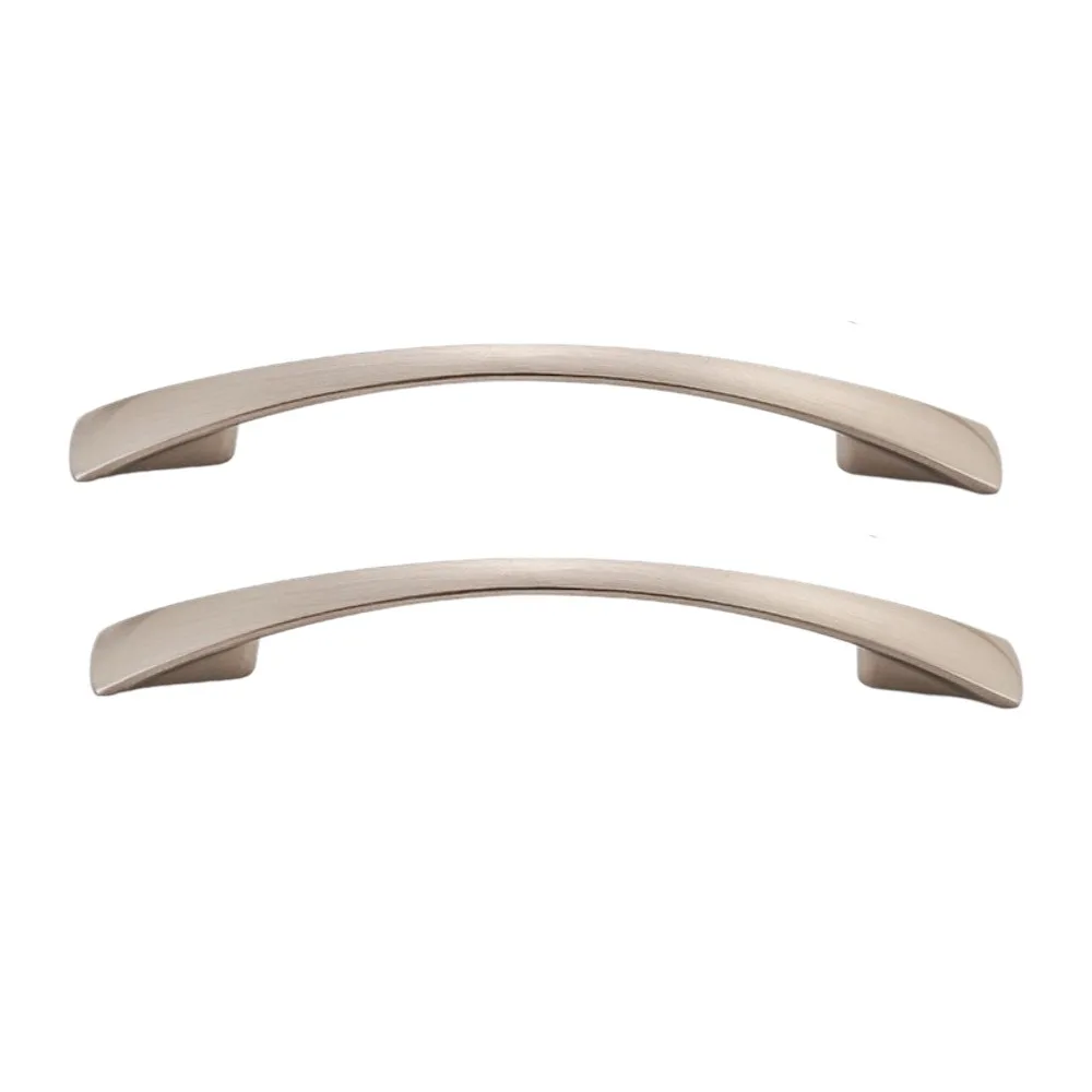 2PCS Curved Profile Cabinet Handles Solid Structure Pull Style Cupboard Handles Curved Handle Screw Mounting Wardrobe Handles