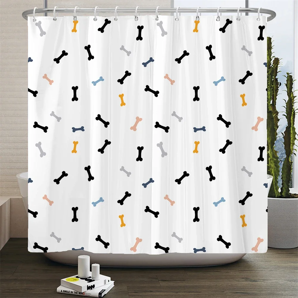 Lovely Cartoon Animal Shower Curtain with Hooks   Mildew-Resistant, Kid-Friendly Bathroom Decor, Quick to Hang & Maintain