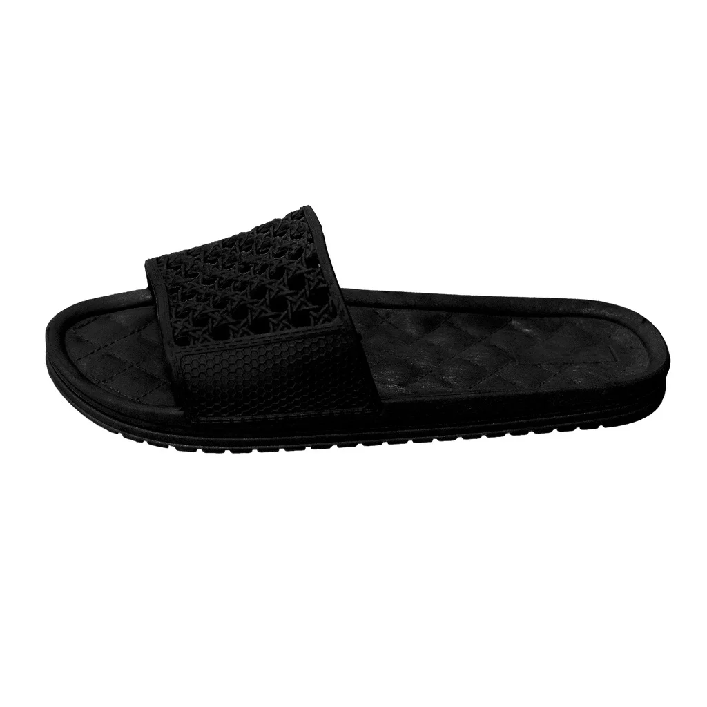 Female Rider Style Black Slide Slipper