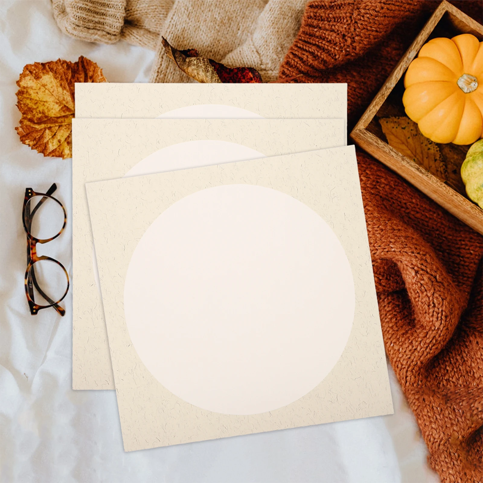 

2 Bags Round Handmade Rice Paper Blank Calligraphy Paper for Painting Writing Calligraphy Practice Blank Chinese Rice Papers