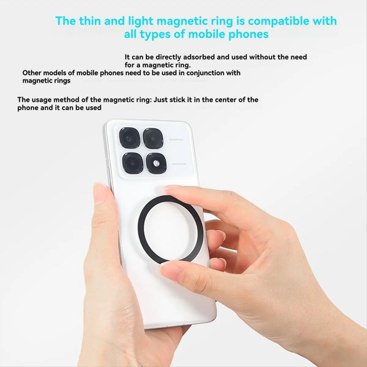 DT77 Phone Mounted for Magsafe Portable Dual-Sided Magnetic Stand Desk Mount Phone Handle Holder
