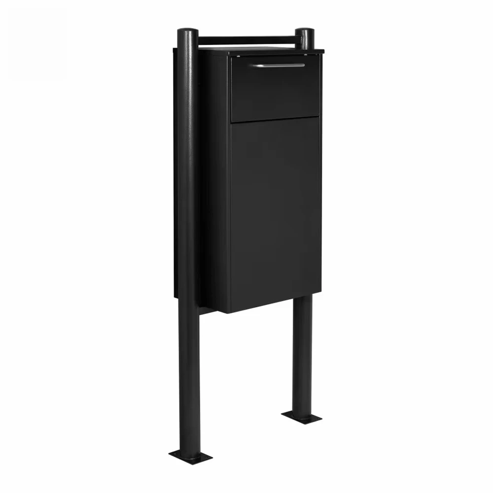 Free Standing Metal Mailbox Big Size Outdoor Post Box with Lock Steel Parcel Drop Box for Mail Delivery