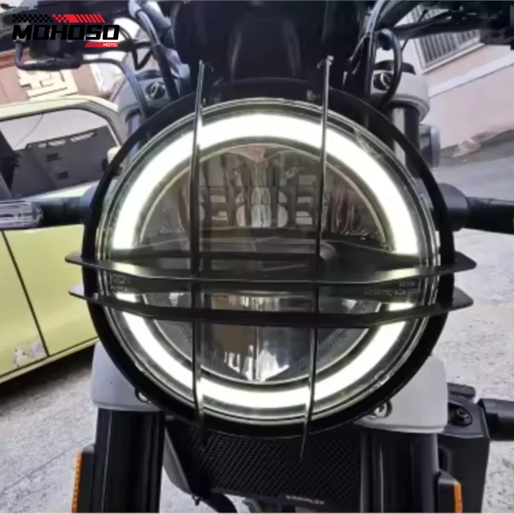 

FOR HUSQVARNA Svartpilen 401 250 2017 2018 2019 2020 2021 2022 2023 Motorcycle Headlight Head Light Guard Protector Cover Grill