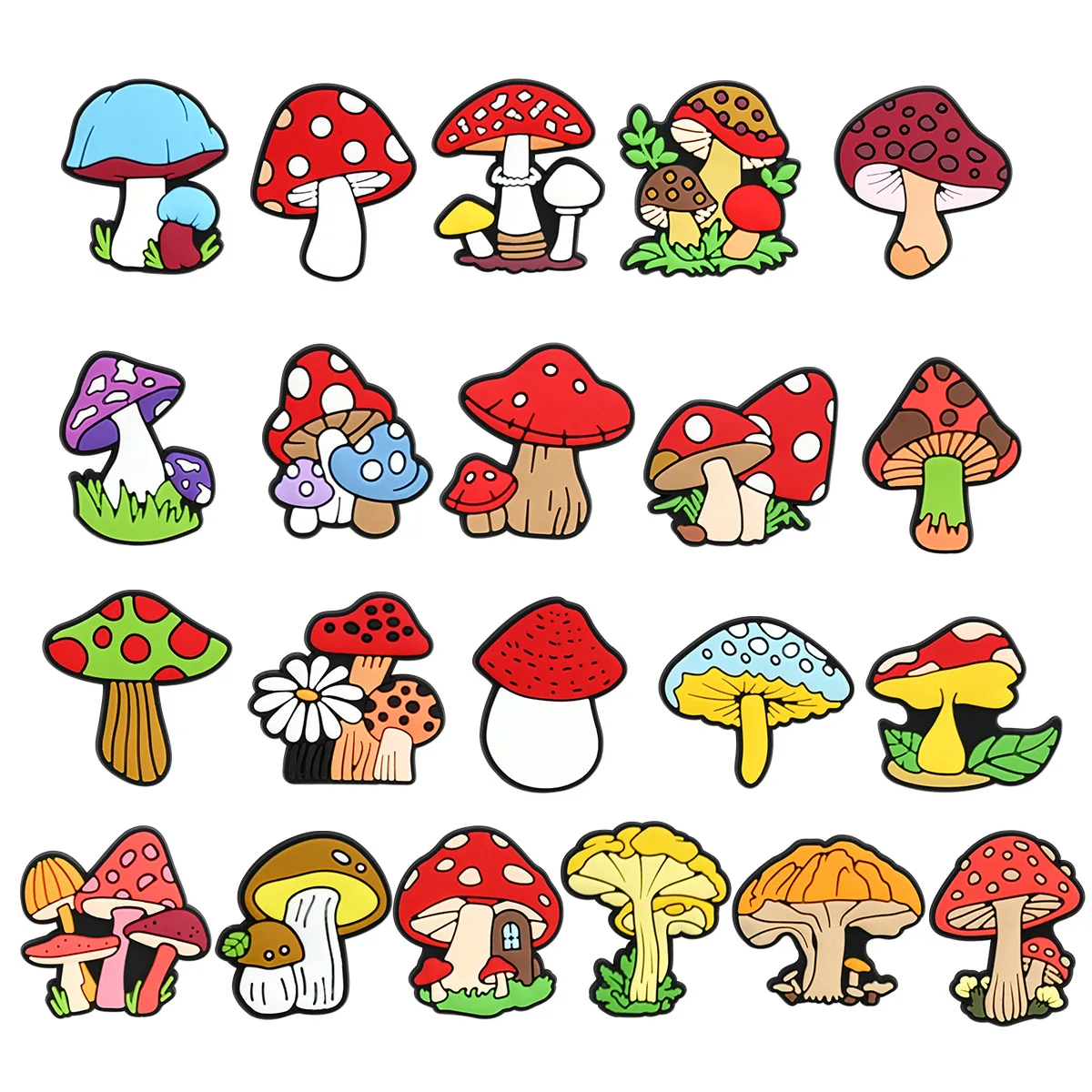 

New Arrivals Cute Mushroom Plant Shoe Charms Pin for Crocs Shoe Decoration Kids Adult Christmas Boy Girl Party Gifts ﻿