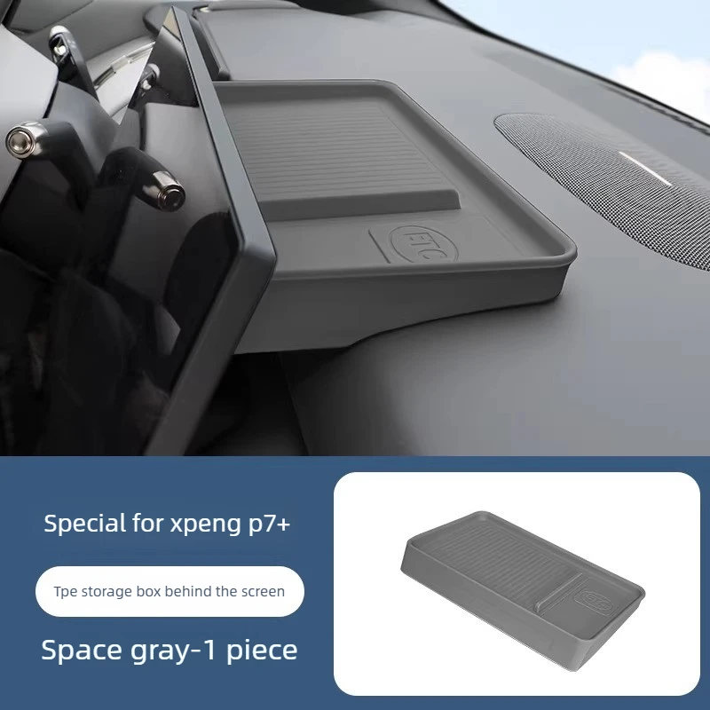 Storage Box Behind Center Console Instrument Panel Screen For XPENG P7+ Tissue Box Armrest Box Partition Organizer