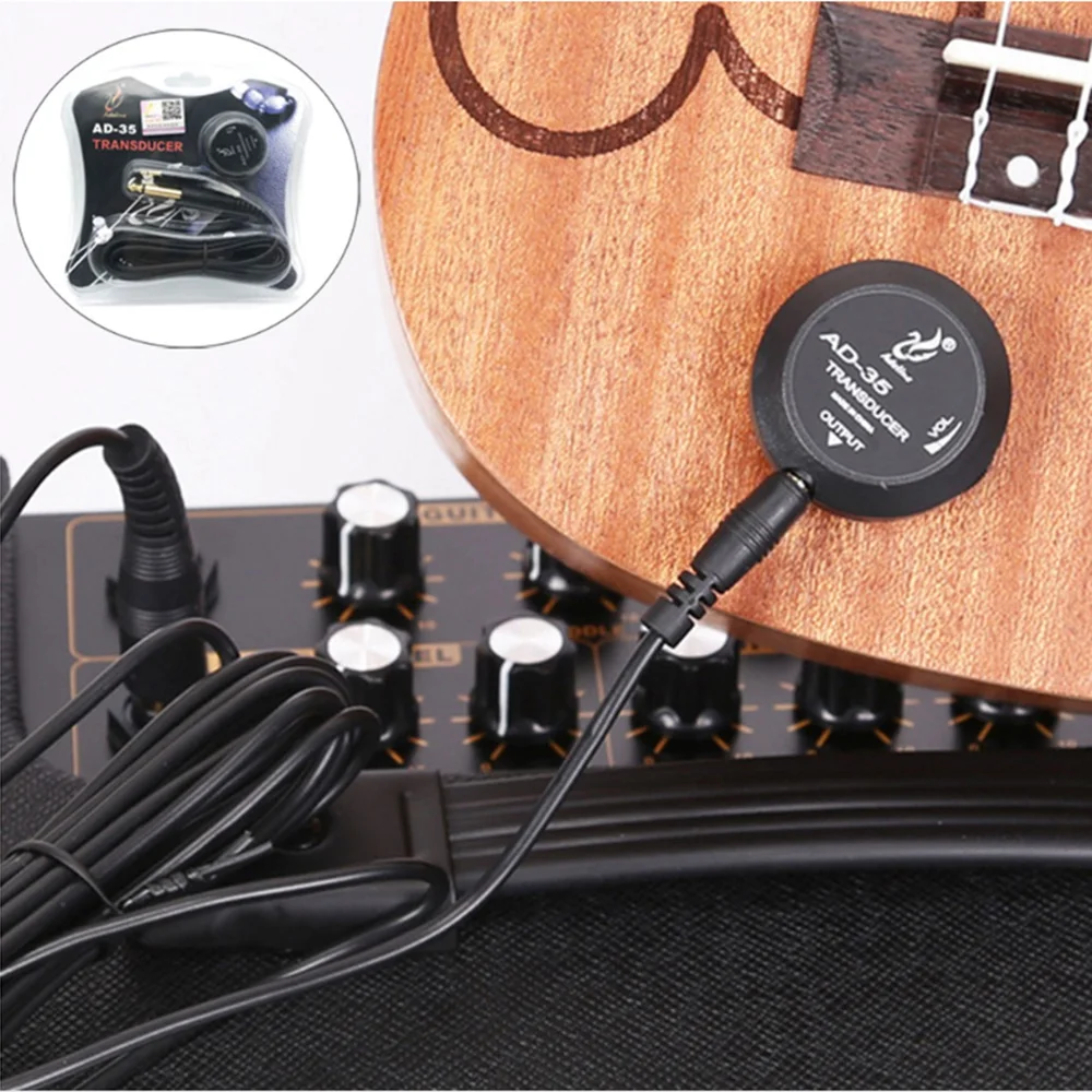 Adeline AD-35 Mini Pickup Amplifier Transducer Stick Piezo Pickup for Acoustic Guitar Ukulele Violin Cello Banjo Guitar Parts