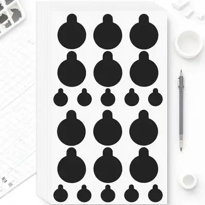 10 أوراق ملصقات تعتيم غطاء كاميرا لاصق سهل الاستخدام للكاميرات وأجهزة توجيه وساعة منبه وغطاء كاميرا للأجهزة الإلكترونية #6