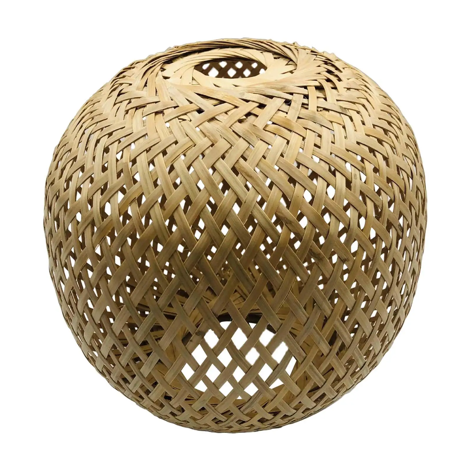 Pendant Light Cover Ceiling Light Fixture Chandelier Decors Fitting Droplight Handwoven Bamboo Lamp Shade for Dorm Fireplace