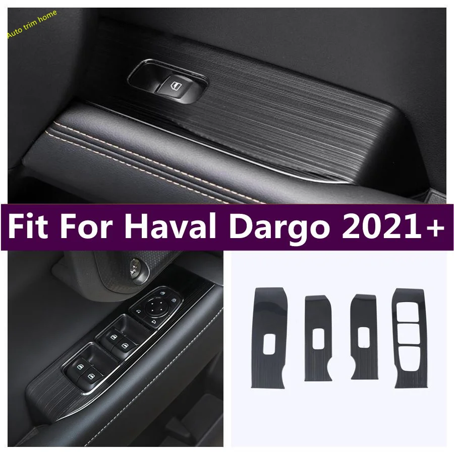 

Inner Window Glass Lift Switch Button Panel Adjustment Cover Trim Decoration Frame Fit For Haval Dargo 2021 2022 Car Accessories