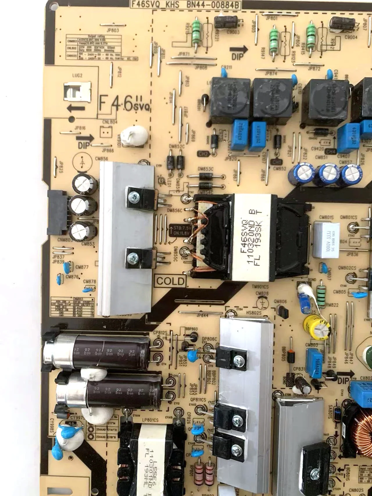 Power Supply Board BN44-00884B F46SVQ_KHS is for LH46UHFC LH46UHFCLBB LH46PHFPBGC/XF TV accessories