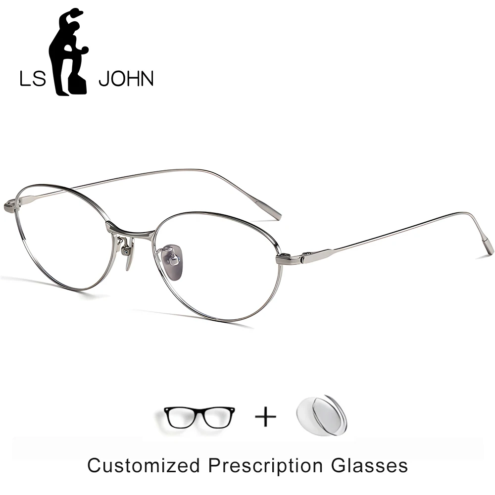 

Oval Titanium Glasses Frame Women Myopia Reading Prescription Eyewear Men European Brand Quality Customized Optical Eyeglasses