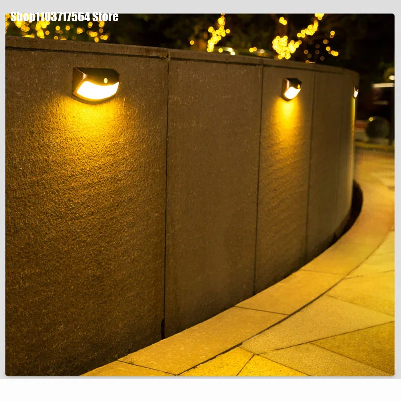 Solar wall light outdoor courtyard waterproof lighting led light control solar wall light new