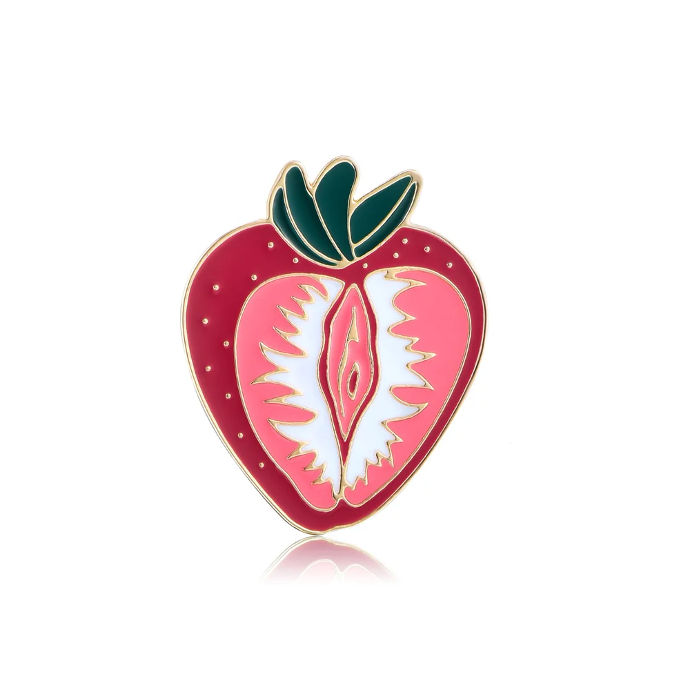 

Funny Strawberry Enamel Pin Exquisite Medical Body Organs Series Collection Badge Lapel Brooch Anatomy
