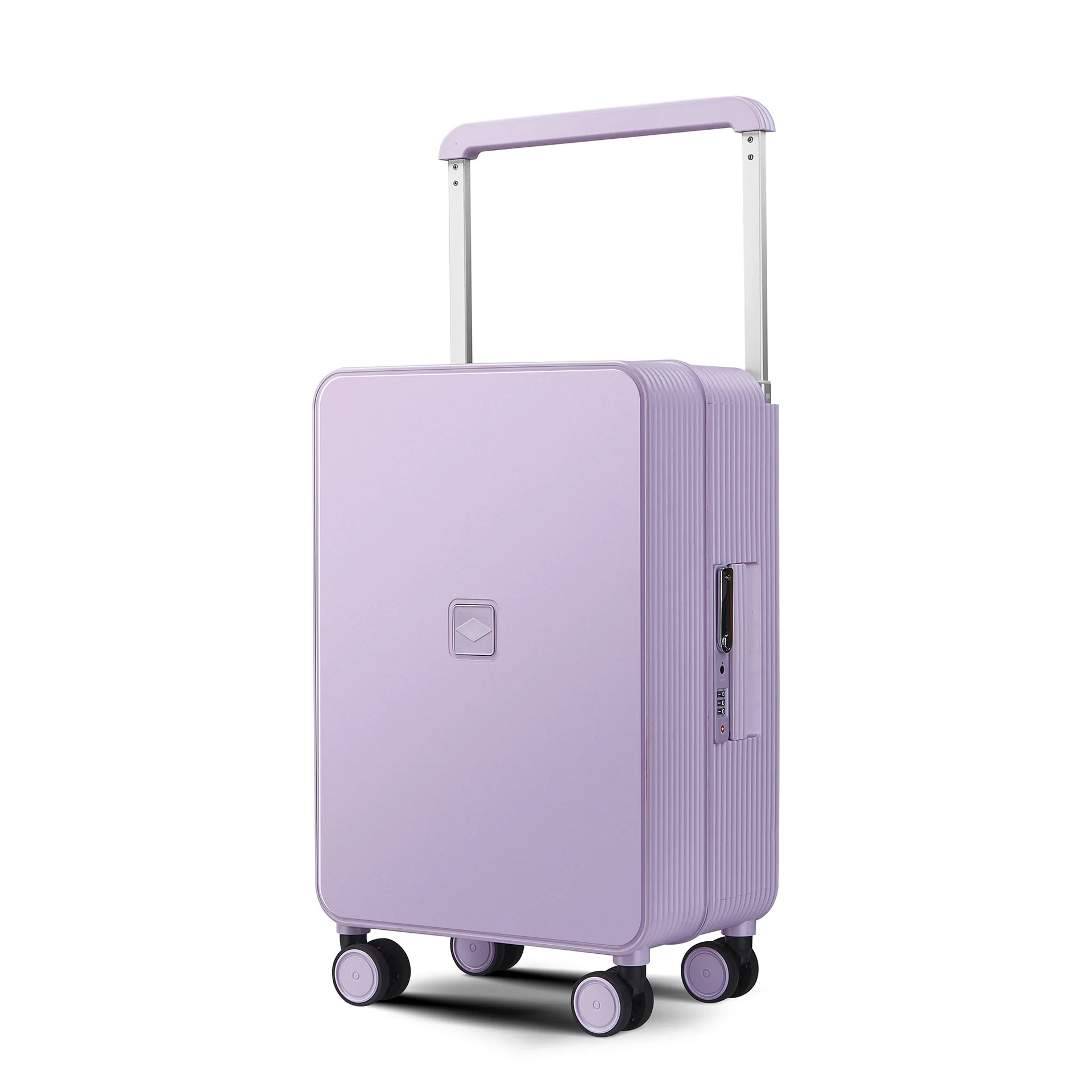 Super hard can sit boarding box wide trolley luggage silent wheel PP strong durable suitcase