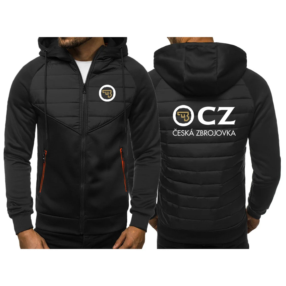 2023 Men's New CZ Logo Zipper Fashion Sport Casual Sweatshirts Autumn Ceska Zbrojovka Print Long Sleeves Cardigan Cotton Jackets