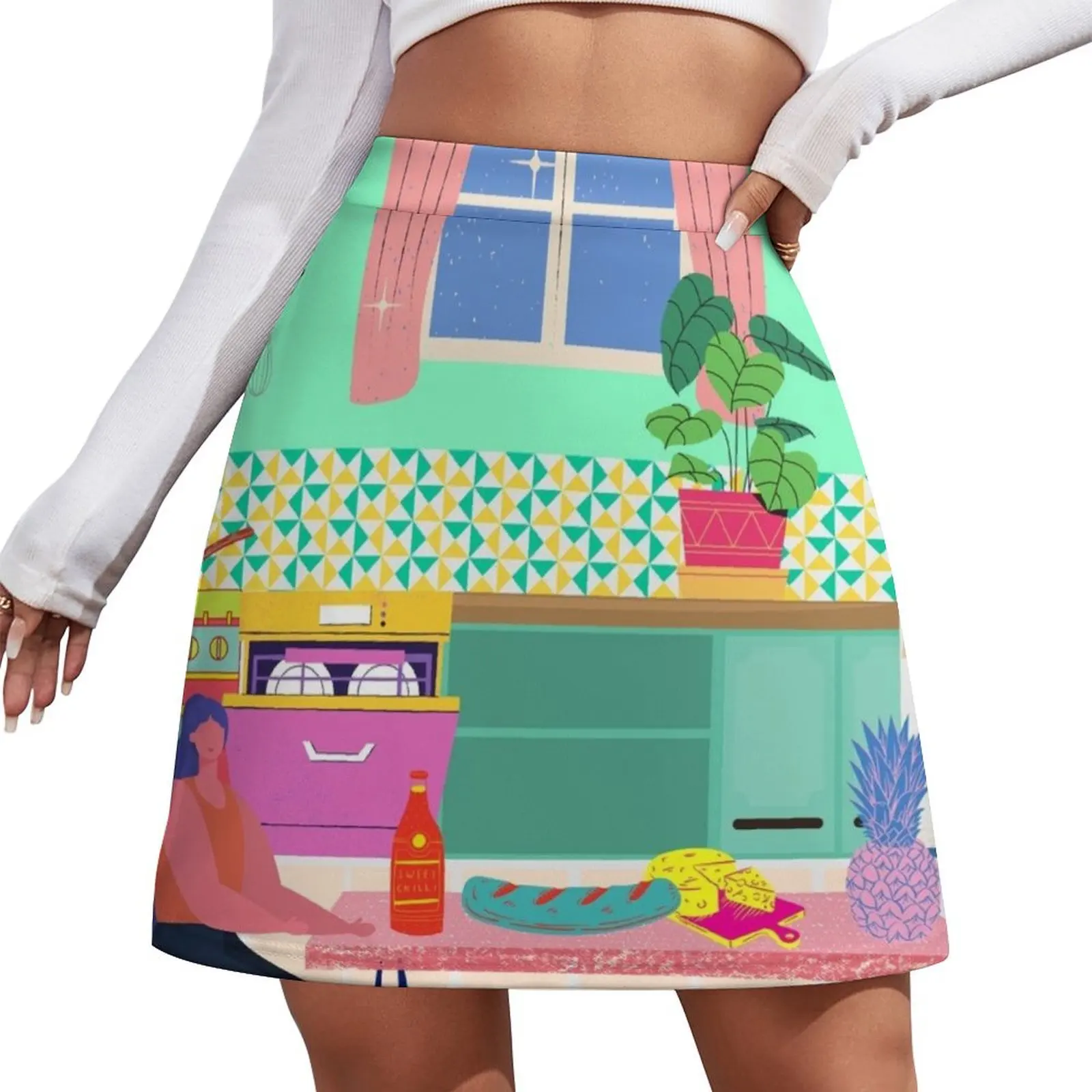 

Paradise House Kitchen Mini Skirt skirts for woman fairy core dress