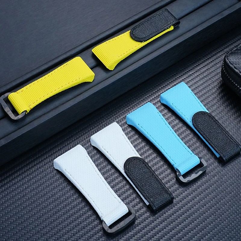 Для Frank Muller V45 ремешок для часов V32 V41 фторкаучуковый ремешок для часов Famulan Series холст браслет по индивидуальному заказу красный белый желтый