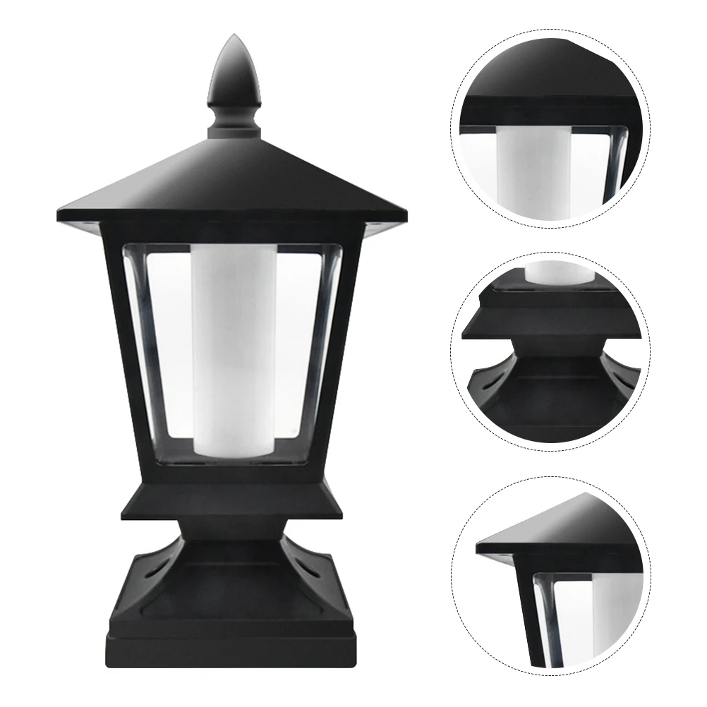

Solar Garden Light Post Lamp Outdoor Waterproof LED Solar Powered Pillar Lamp For Yard Patio Garage Courtyard Light